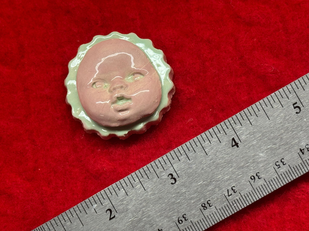 baby face magnet - pastel pink & blue