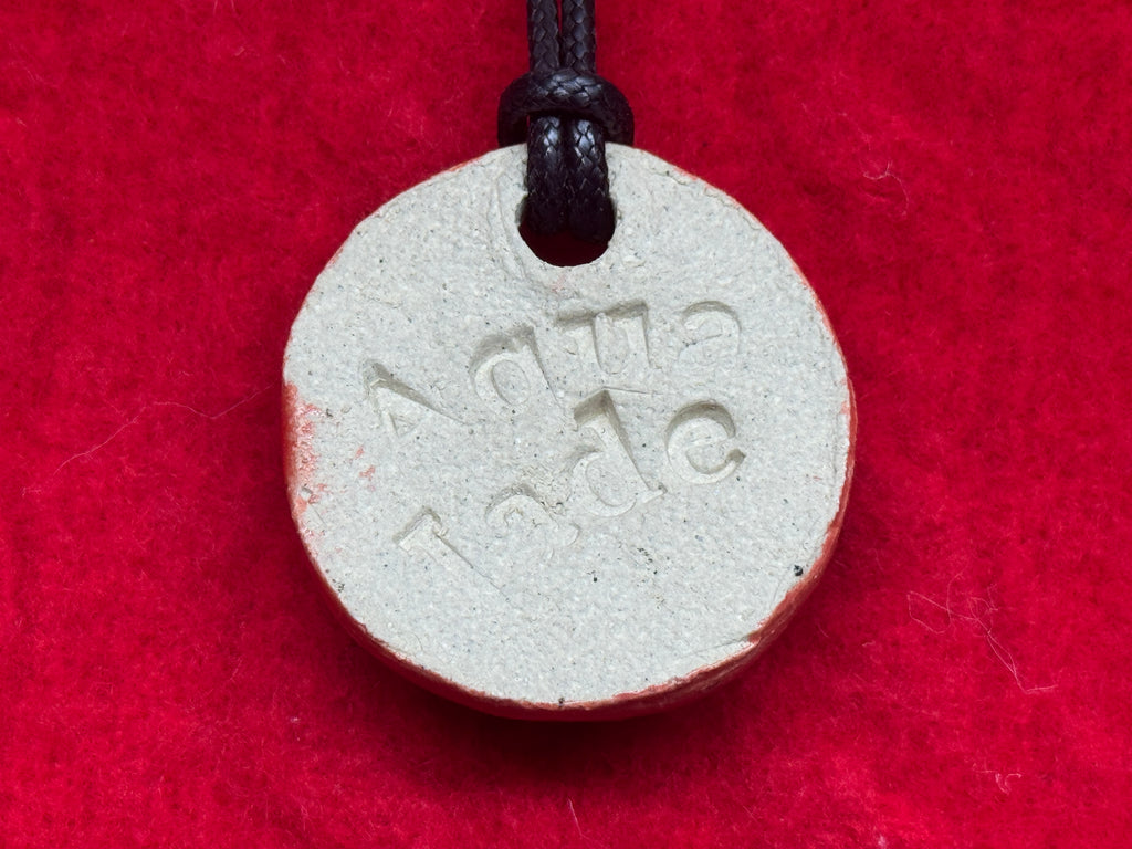 baby face necklace - red & black