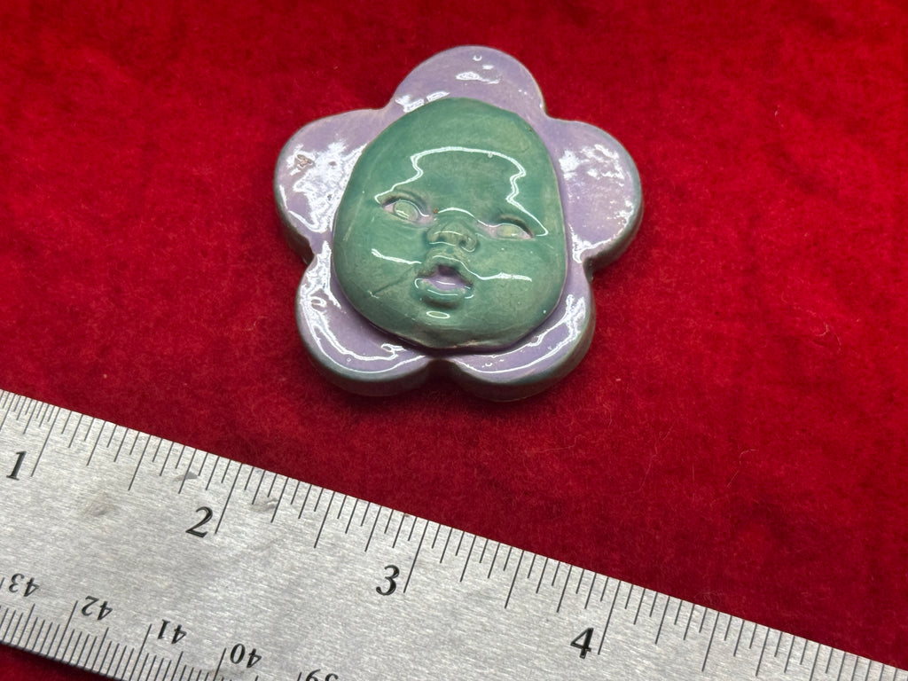 baby face magnet - purple & blue