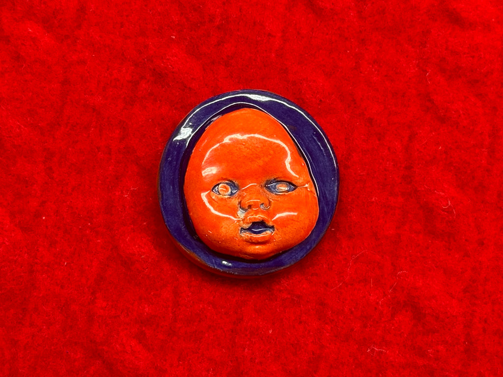 baby face magnet - blue & red