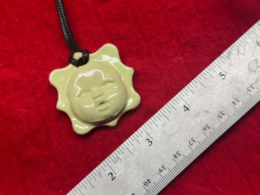 baby face necklace - honeydew