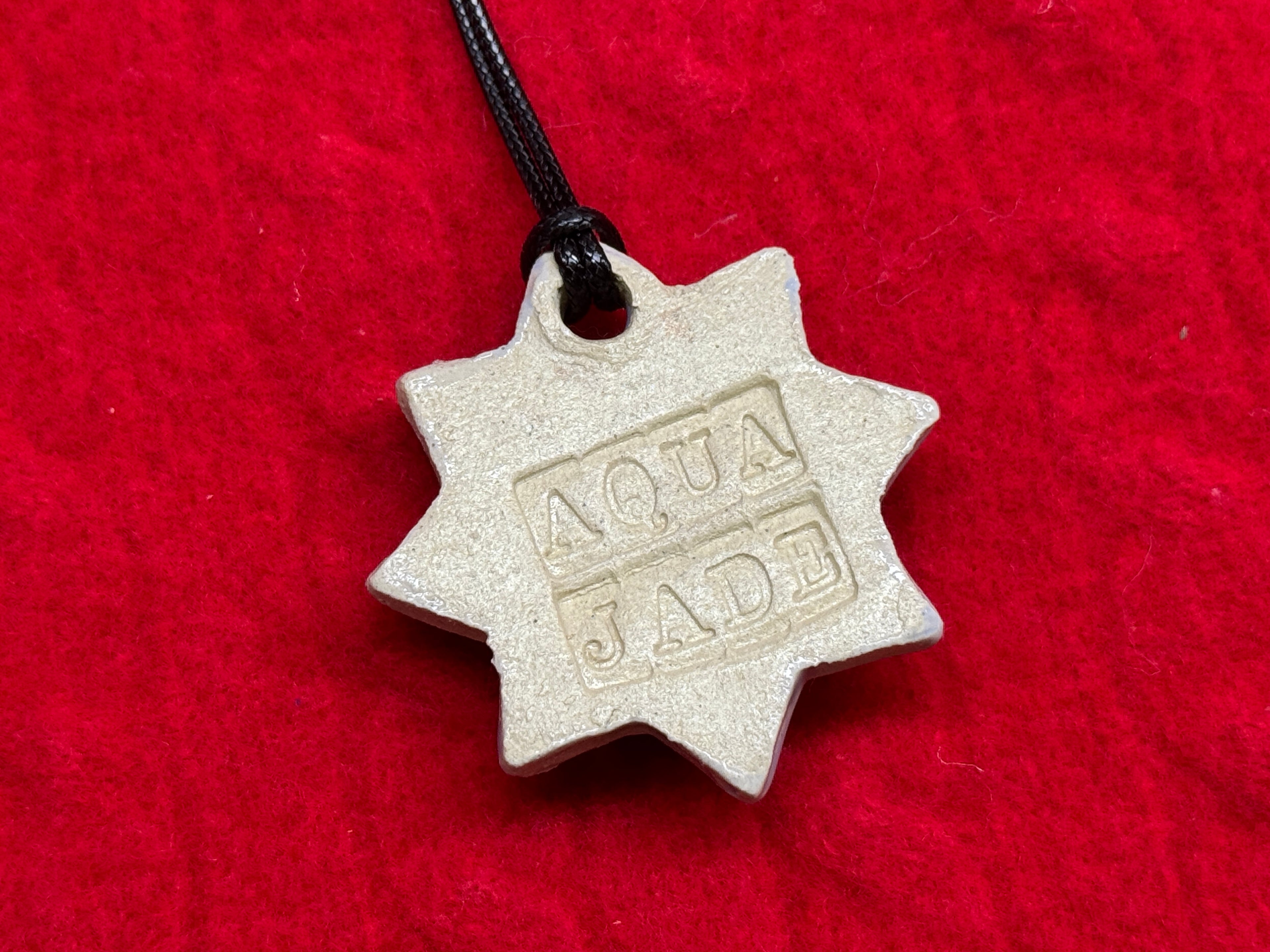 baby face necklace - purple & green