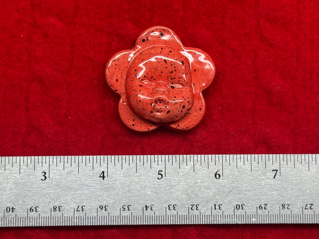 baby face magnet - red & black