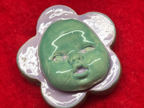 baby face magnet - purple & blue