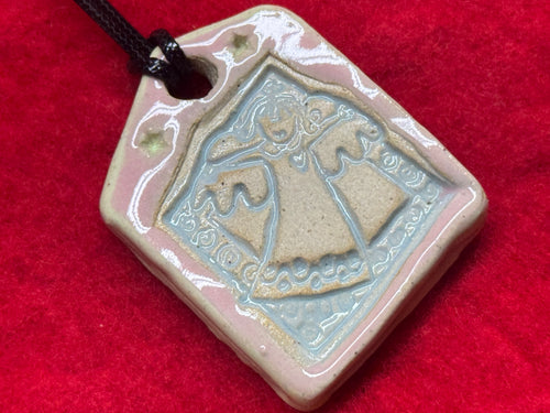 angel necklace - pink, blue, & green