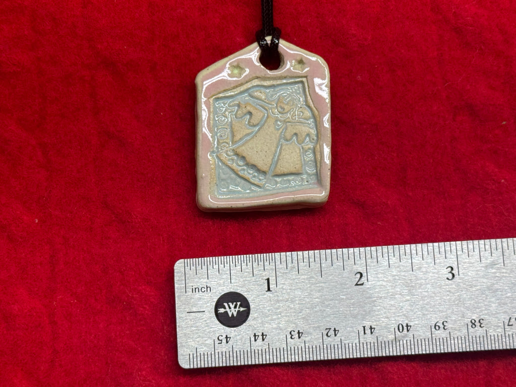 angel necklace - pink, blue, & green