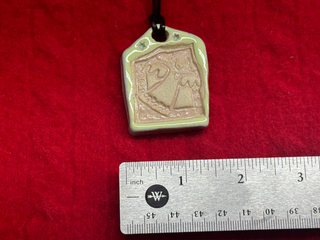 angel necklace - pink, blue, & green