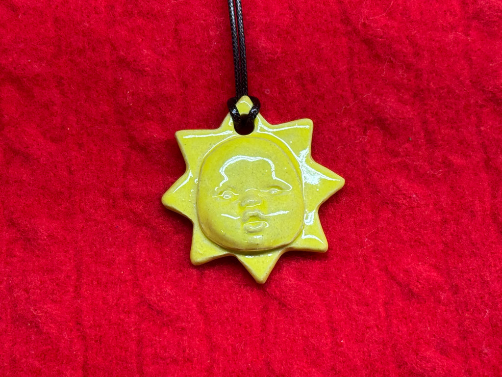 baby face necklace - sun