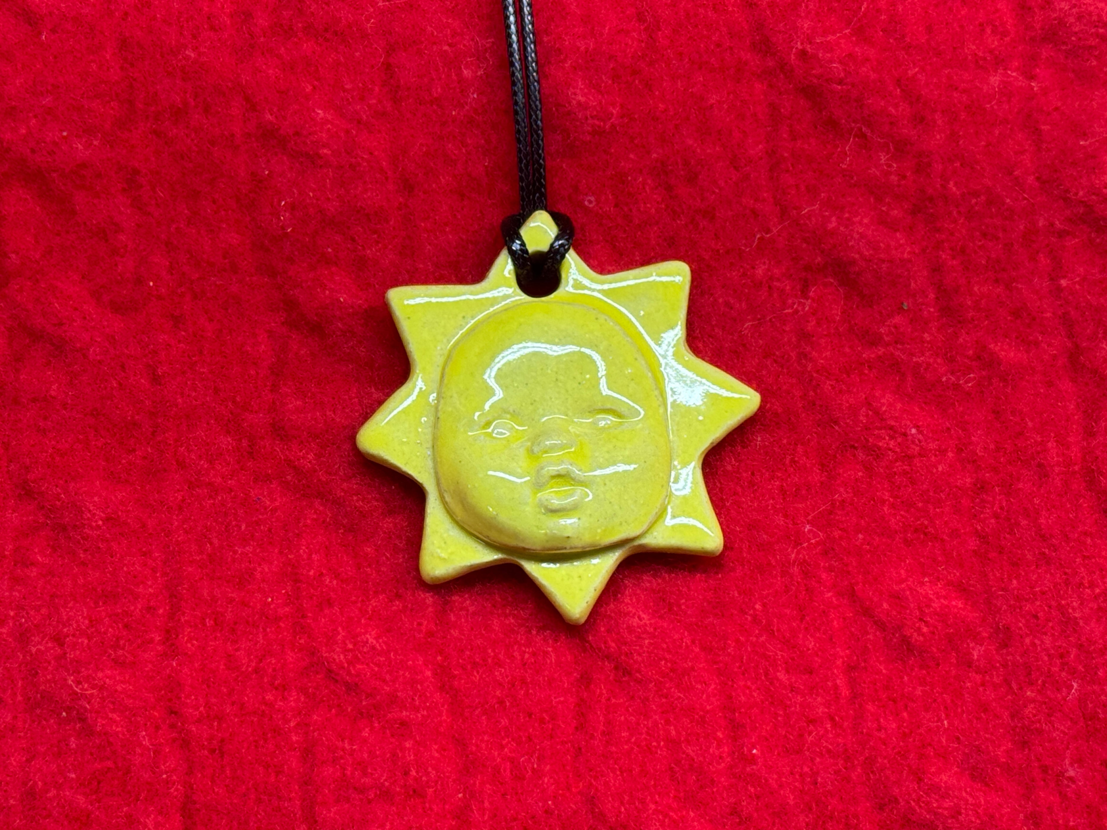 baby face necklace - sun
