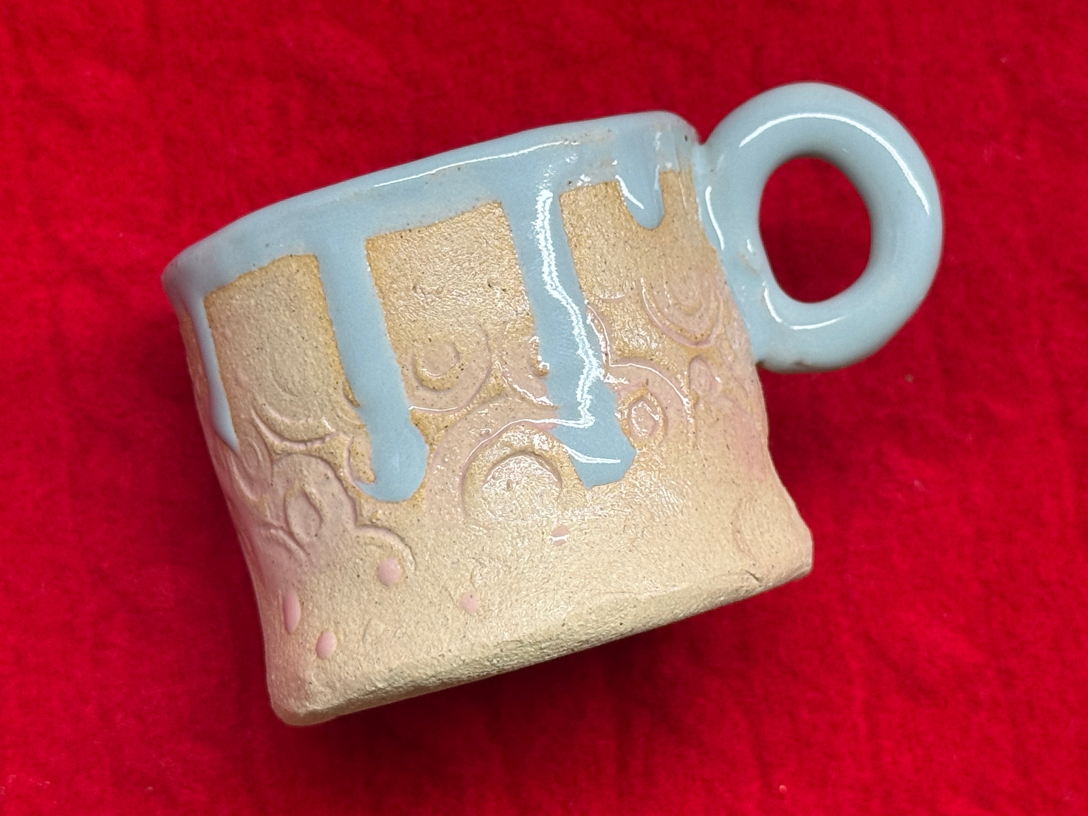 sip & dance espresso cup - blue, pink, red