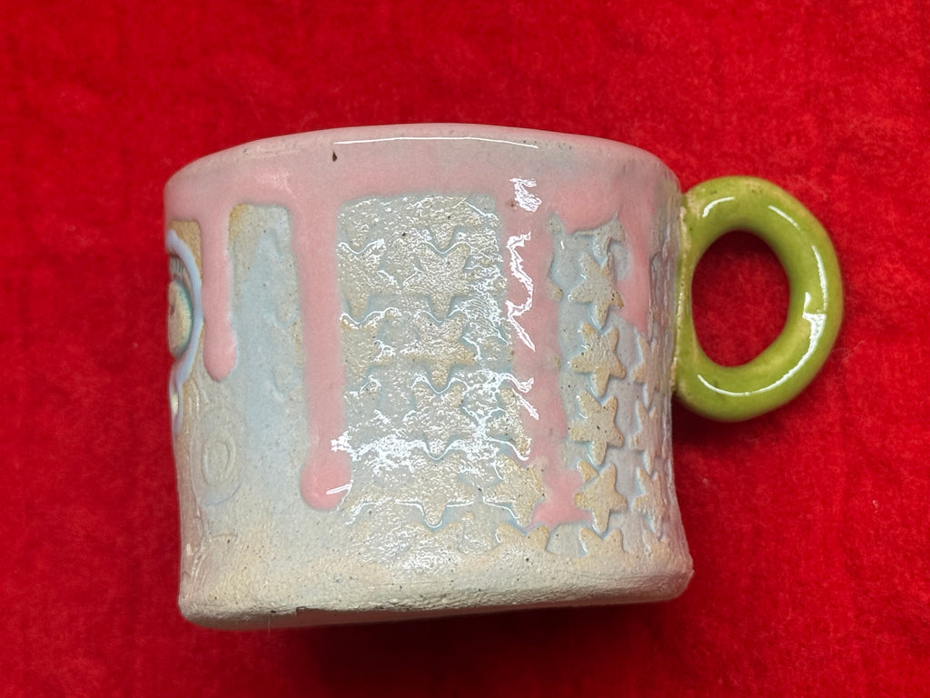 sip & dance espresso cup - pink, green, & blue