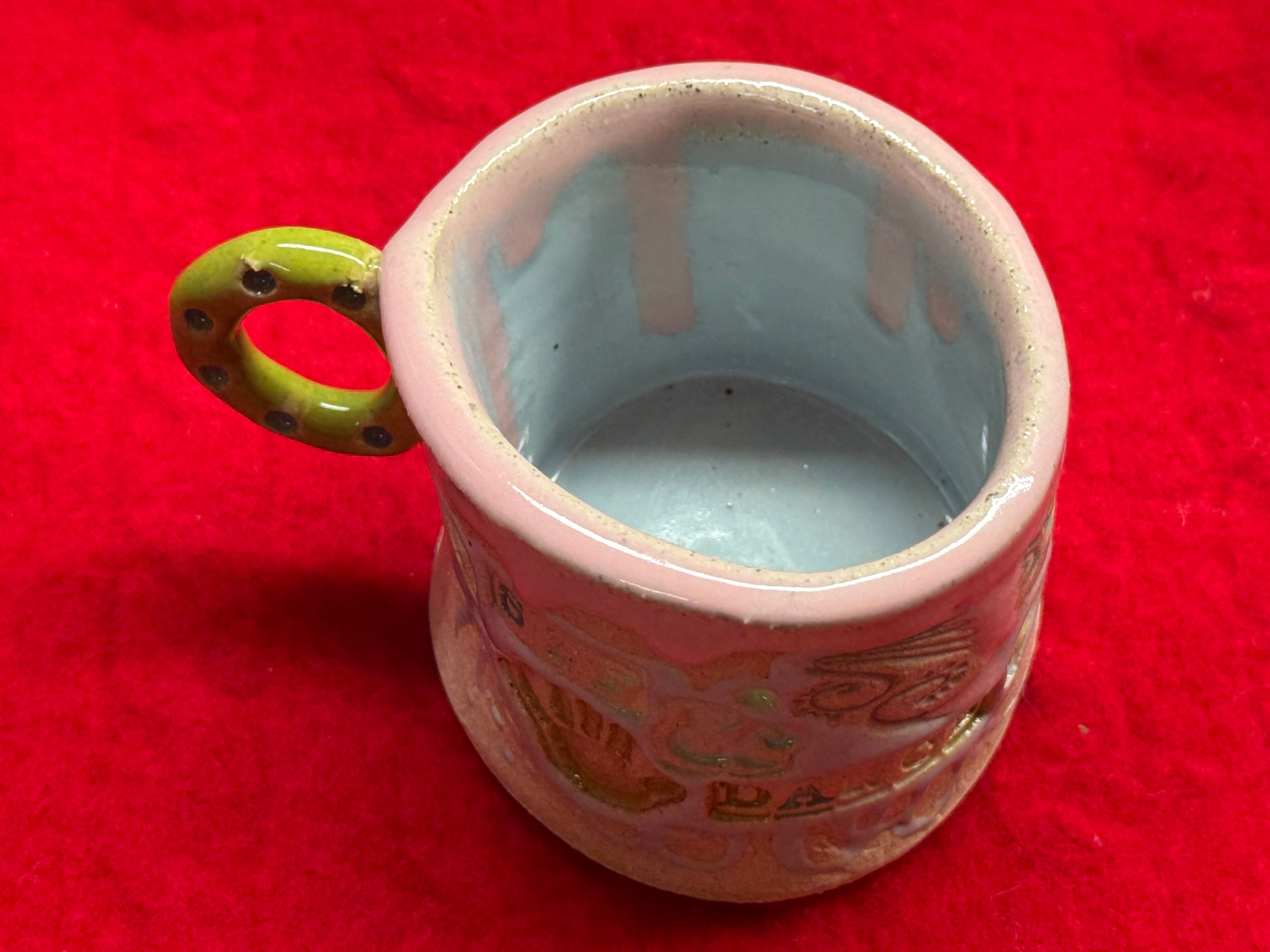 sip & dance espresso cup - pink, green, & blue