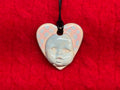 baby face necklace - pink & blue