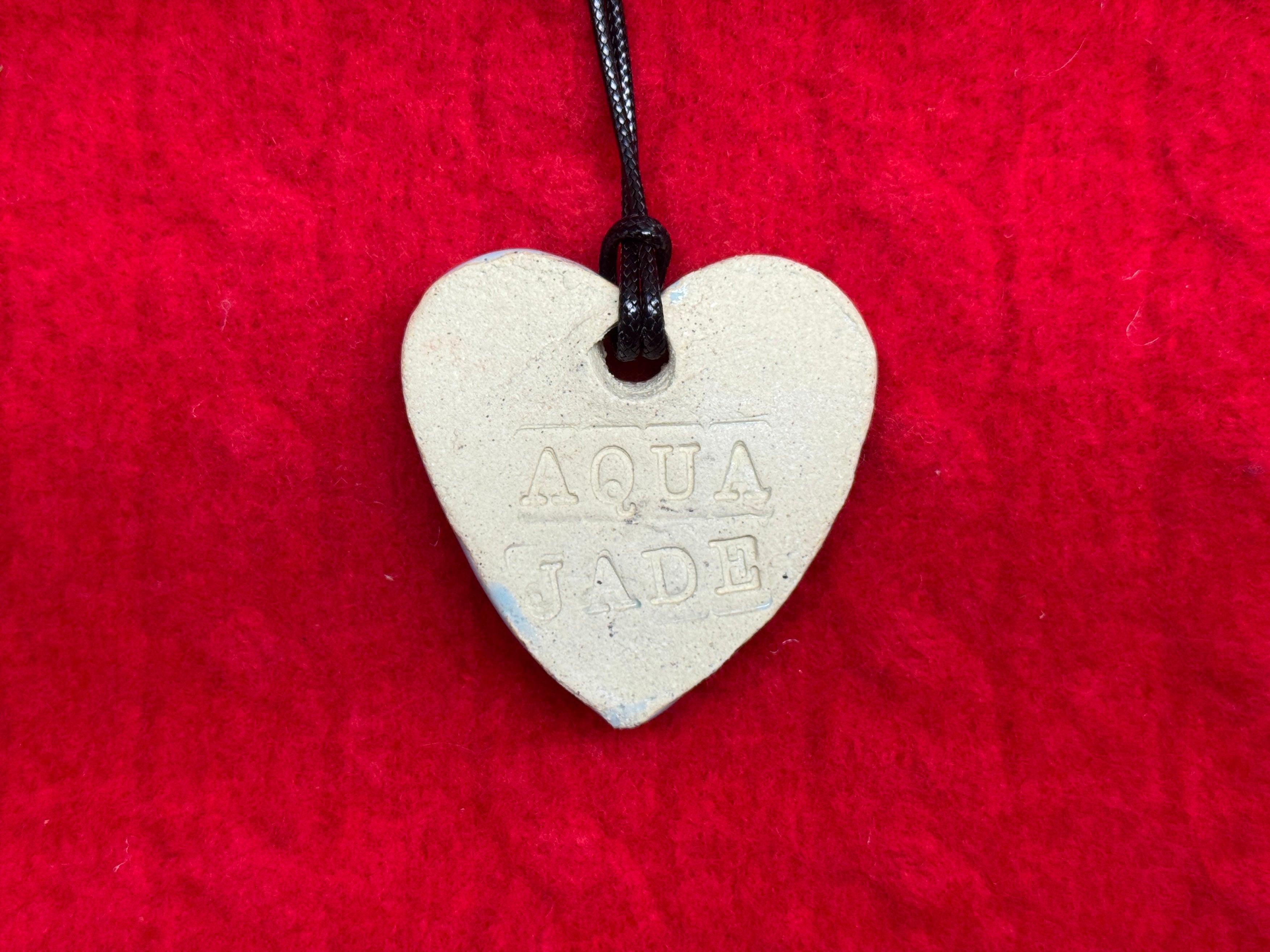 baby face necklace - pink & blue