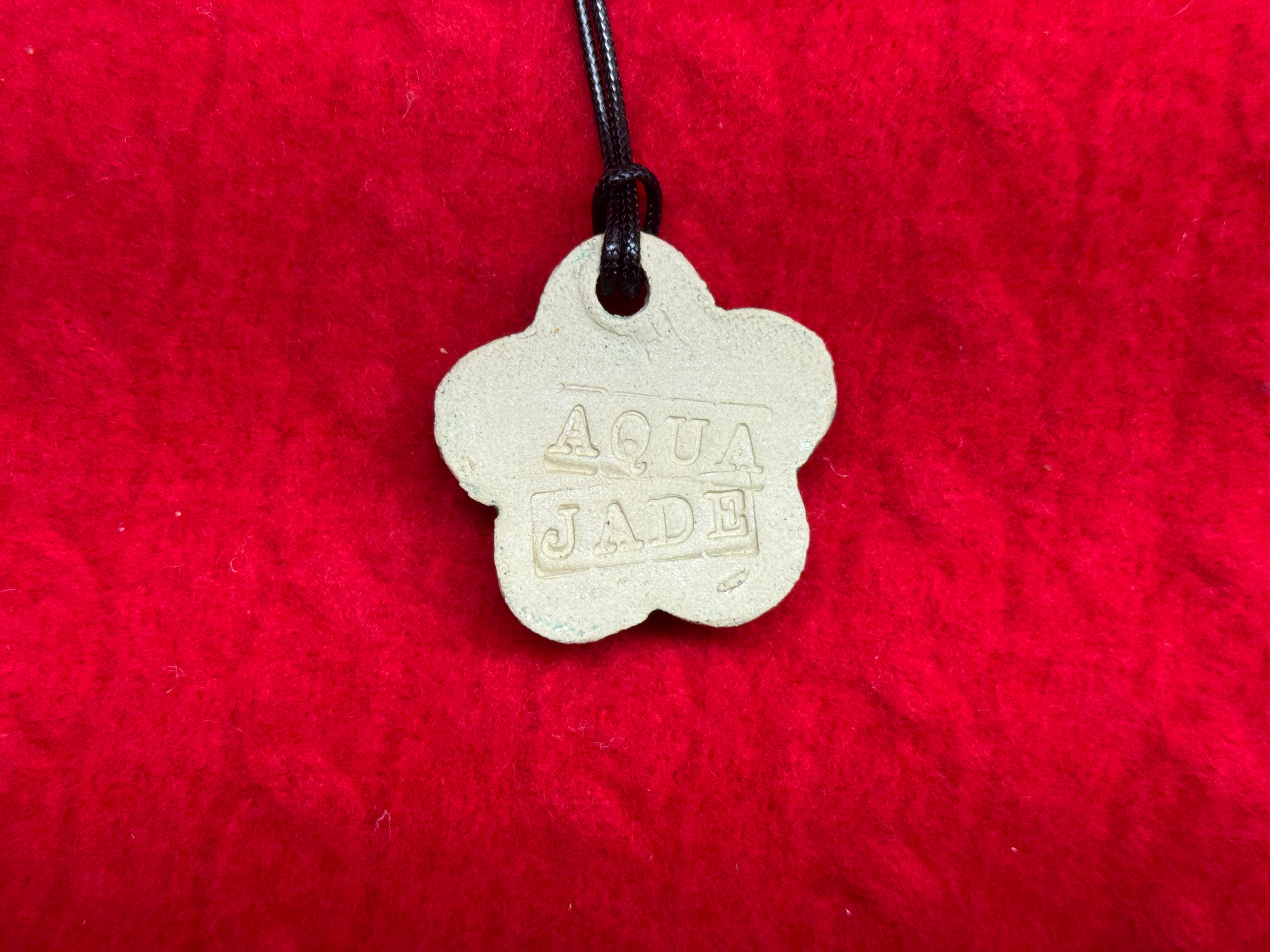 baby face necklace - purple & blue